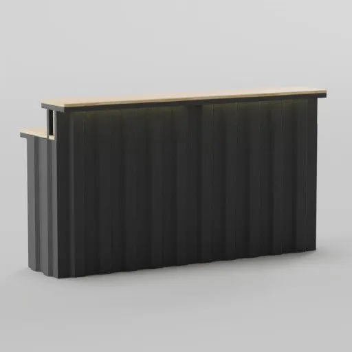 Realistic 3D model of a modern industrial-style bar table designed for Blender rendering and restaurant/bar layouts.