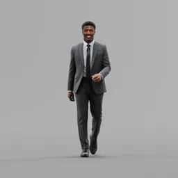 Black man walking suit