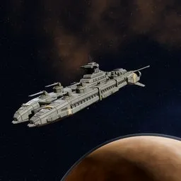 Sci Fi Spaceship Cruiser