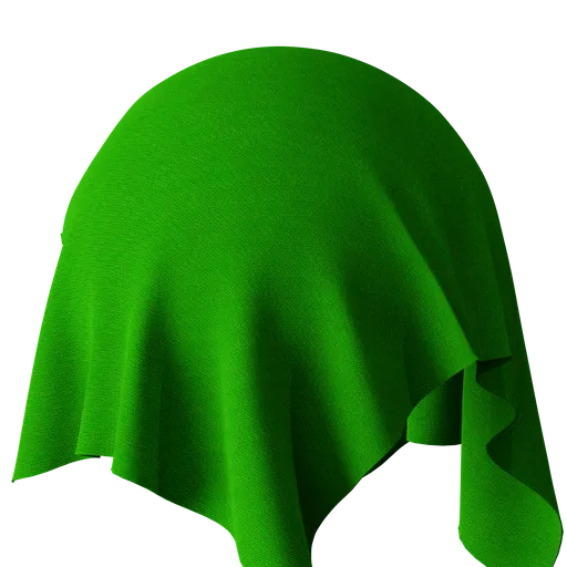 High-resolution 4K green fabric texture for PBR shading, ideal for realistic 3D rendering in Blender and other software.