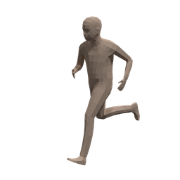 Low Poly Kid Running Animation