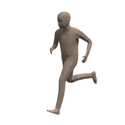 Low Poly Kid Running Animation