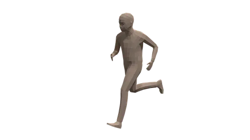 Low Poly Kid Running Animation