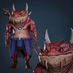Witch frog Rigged