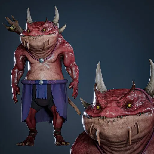 Witch frog Rigged