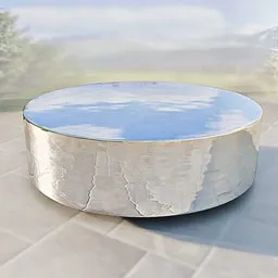 Chrome round coffee table