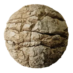 Blocky Layered Beige Cliff Rock