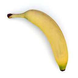 Banana organic fruit food realistic scan