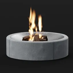 Round Fire Place