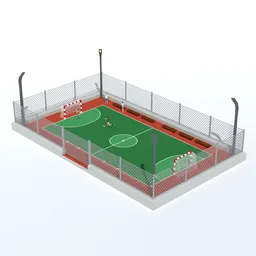 Low Poly Street Football Court