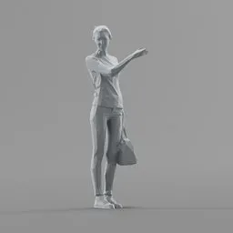 Lowpoly Female Standing