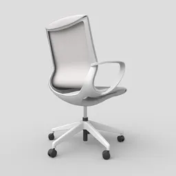 Modern Office Chair LP PBR4K Wh-Wh Perf