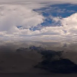 Overcast sky, clouds, sea