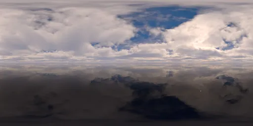 Overcast sky, clouds, sea