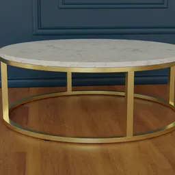 Smart round marble brass coffee table