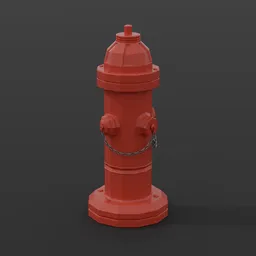Low Poly Fire Hydrant