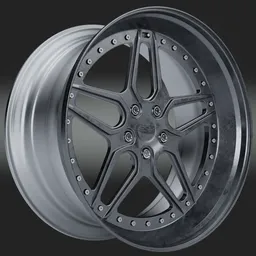 "ES15 Rim 3D model for Blender 3D - Highly detailed gunmetal grey rim with rounded forms in the style of HR Giger. Suitable for any car or vehicle. Created with clean geometry and maximum attention to detail."