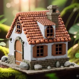 Stylized cottage