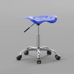Adjustable Stool With Wheels
