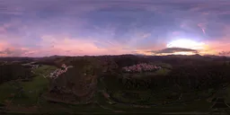 Fiery clouds at sunrise in the morning