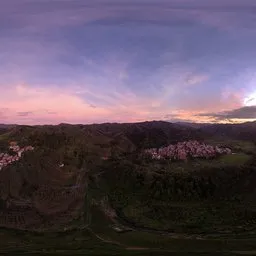 Fiery clouds at sunrise in the morning