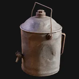 Galvanized Spigot Utility Can Dented