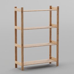 "Discover a versatile office storage solution with our Wooden Shelf 3D model. Featuring four sturdy shelves, this simple yet stylish shelving option is perfect for storing books, ensuring your office remains organized and clutter-free. Created using Blender 3D software, this model is a must-have for those seeking an efficient and visually appealing storage solution."