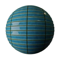 Japanese Glossy Tile Blue 60×240mm