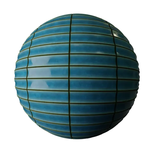 Japanese Glossy Tile Blue 60×240mm