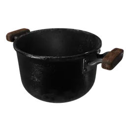 Old dark saucepan