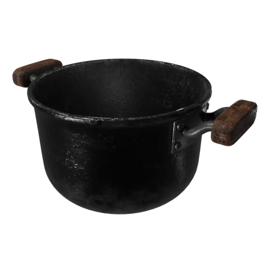 Old dark saucepan