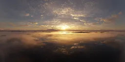 Fog & Clouds Sunset Landscape