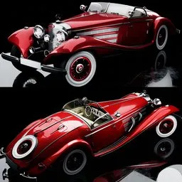 Car Mercedes 540k(Rigged)