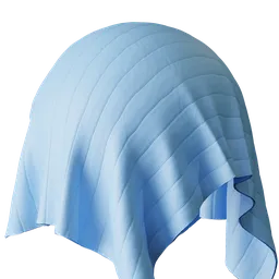 Light blue quilted fabric