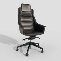 Office Chair Black Leather