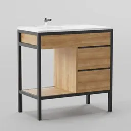 Industrial Wood Bathroom Vanity