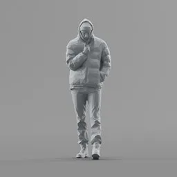 Lowpoly Male Walking