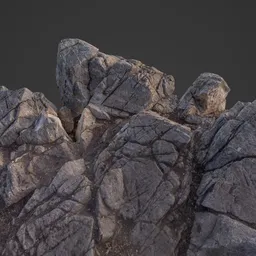 Rocks on Mountain Peak Photoscan