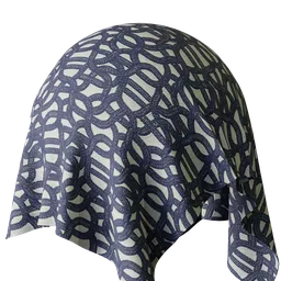 Graphical Blue Embroidery