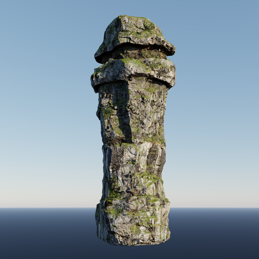 Green Moss Rock Asset | Environment Elements models | BlenderKit