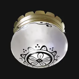 1930s Schoolhouse Globe Ceiling Light