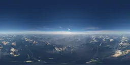 High Altitude over Mountains