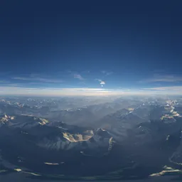 High Altitude over Mountains