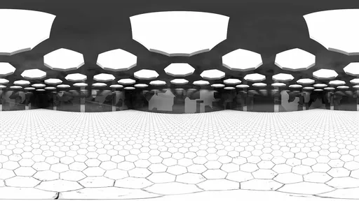 Hexagon Ceiling Sci-Fi Hall HDRI