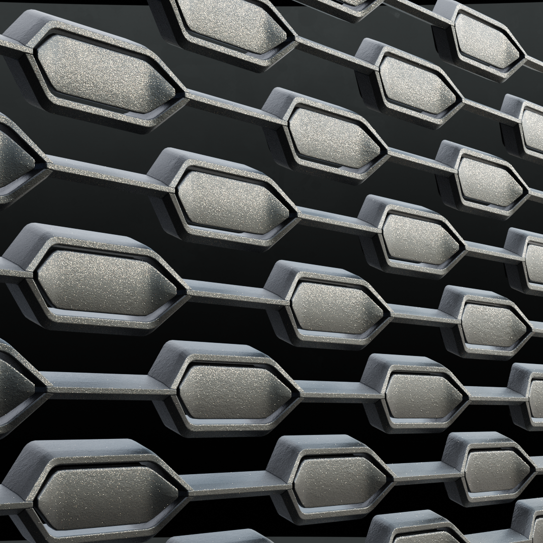 Car Grille Hexagonal Pattern Filled PL FREE 3D Vehicle Parts models