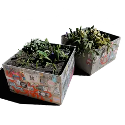 Big Square City Flower Pots