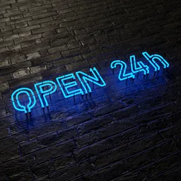 Open 24 neon sign