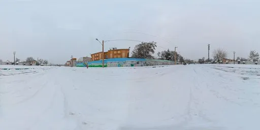 Roadside Winter Rural City