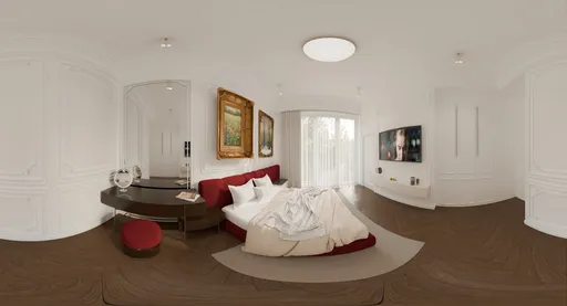 Elegant White Luxury Bedroom Interior