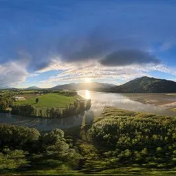 Sunset Valley River Aerial